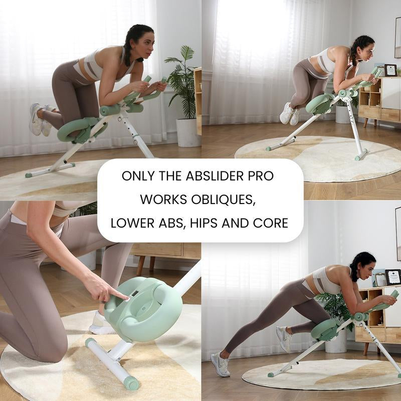 Finer Form Abslider Pro: Advanced At-Home Core Trainer with Glide Track for Targeted Abdominal and Oblique Engagement, Hip Reduction, and Enhanced Comfort for Back and Neck.