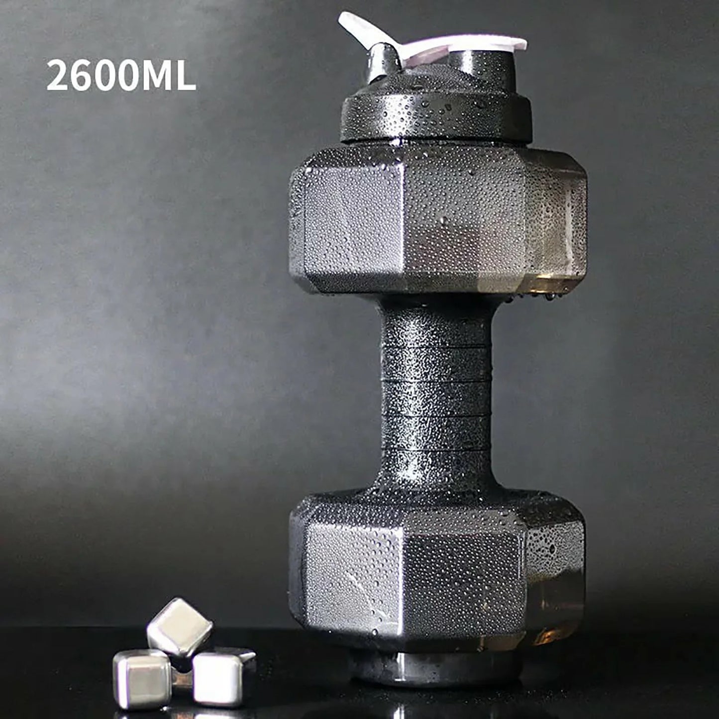 2.2 L Dumbbells Large Sport Water Bottle Freerunning Fitness Kettle Gym Large -Capacity Dumbbell Water Bottle Dumbbell Shape Water Bottle Sports Workout Portable See Through