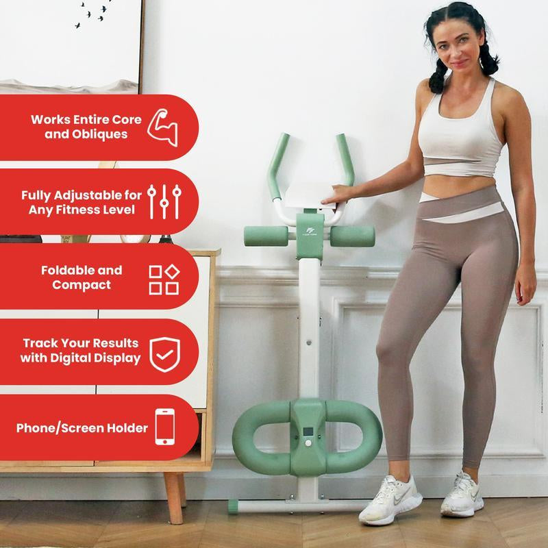 Finer Form Abslider Pro: Advanced At-Home Core Trainer with Glide Track for Targeted Abdominal and Oblique Engagement, Hip Reduction, and Enhanced Comfort for Back and Neck.