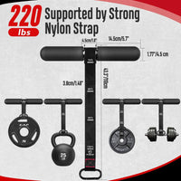 Fitbeast Forearm Strengthener & Wrist Roller with Thickened Handle, Forearm Exerciser with Adjustable Nylon Strap, 220Lbs Capacity - Ideal for Wrist, Forearm, Grip, and Arm Workouts, Grip Strength Trainer, Red and Black