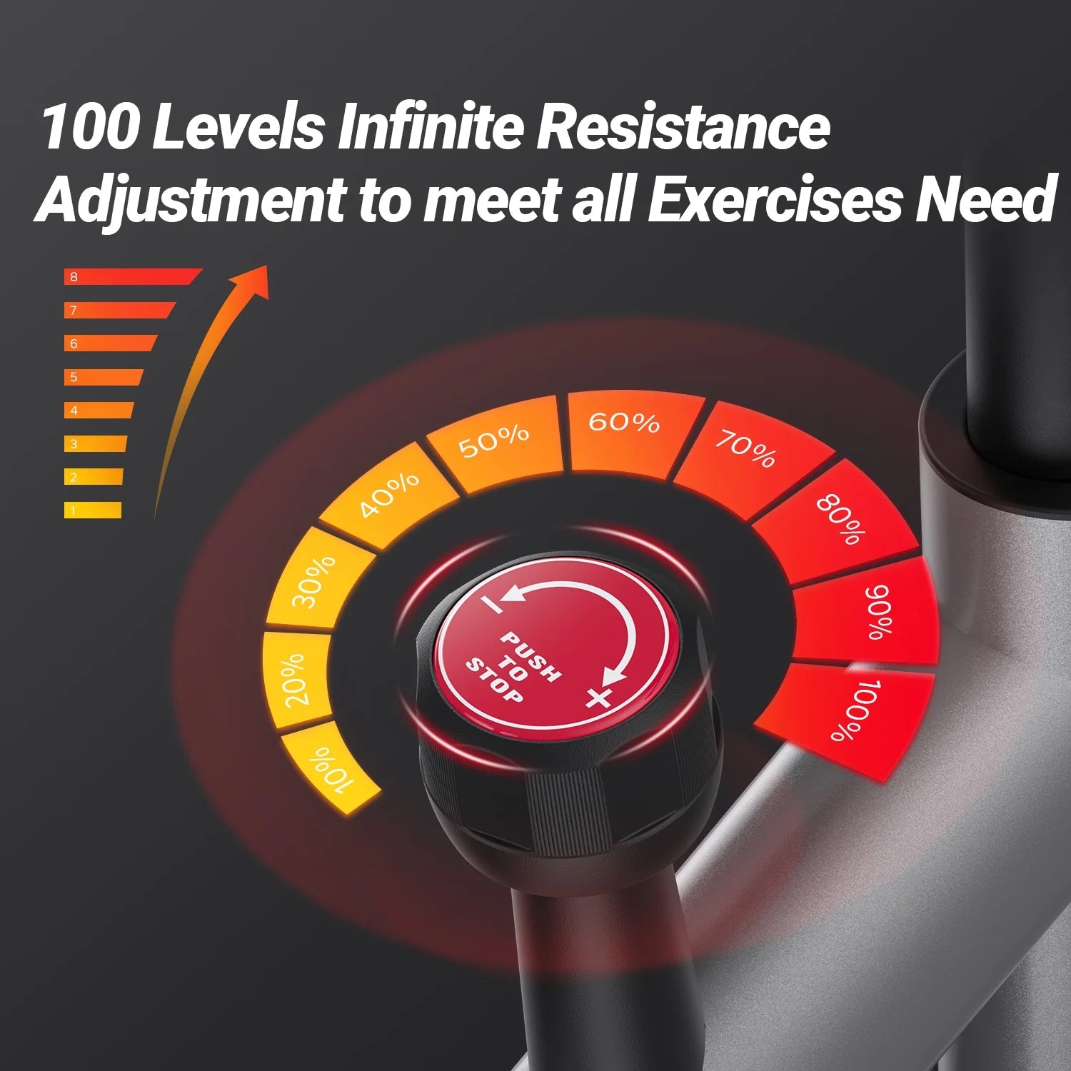Exercise Bike Stationary 100 Resistance Levels Indoor Cycling for Home Office Cardio Workout Machine, Free Bluetooth App Height-Adjustable Padded Seat