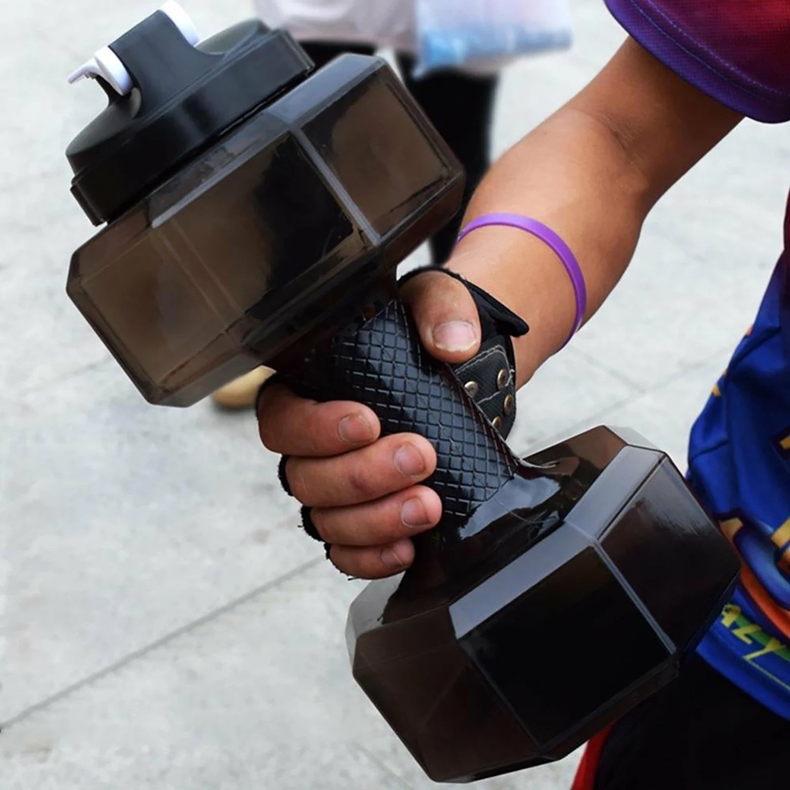 2.2 L Dumbbells Large Sport Water Bottle Freerunning Fitness Kettle Gym Large -Capacity Dumbbell Water Bottle Dumbbell Shape Water Bottle Sports Workout Portable See Through